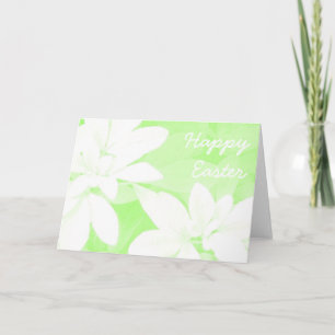 Zachte bladeren Groene 'Happy Easter'-kaarttekst v Feestdagen Kaart