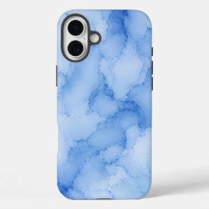 Zachte Blauwe Aquarel Abstract iPhone 16 Plus Hoesje