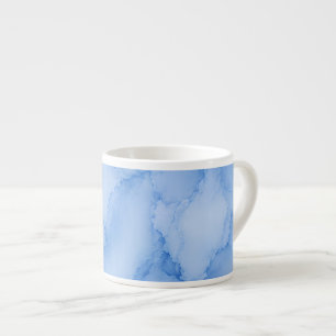 Zachte Blauwe Aquarel Abstract Espresso Kop