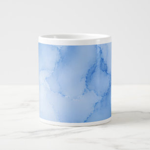 Zachte Blauwe Aquarel Abstract Extra Grote Beker