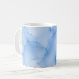Zachte Blauwe Aquarel Abstract Koffiemok