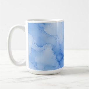 Zachte Blauwe Aquarel Abstract Koffiemok