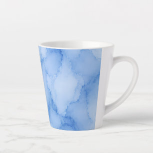 Zachte Blauwe Aquarel Abstract Latte Mok