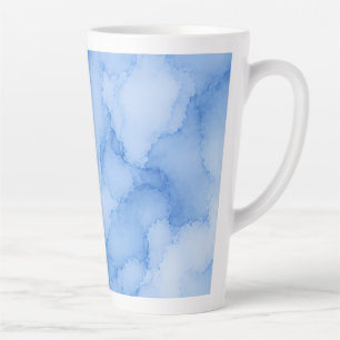 Zachte Blauwe Aquarel Abstract Latte Mok