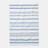 Zachte Blauwe en Witte Waterverf Stripes Theedoek (Verticaal)
