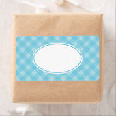 Zachte blauwe Gingham labels (Insitu)