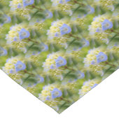 Zachte blauwe hydrangea ventilatorpatroon Natuur   Korte Tafelloper (Hoek)