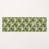 Zachte blauwe hydrangea ventilatorventilator Aange Yogamat (Voorkant (horizontaal))