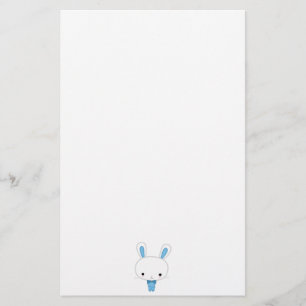 Zachte Blauwe Kawaii Konijn Briefpapier
