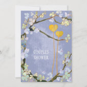 Zachte blauwe lente bruiloft koppels douche kaart (Voorkant)