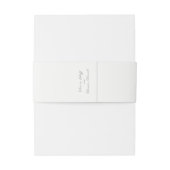 Zachte Blauwe Orchidee Bruiloft Uitnodigingen Wikkel (Achterkant Voorbeeld)