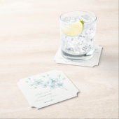 Zachte Blauwe Orchidee Bruiloft Welkom Kartonnen Onderzetters (Insitu)