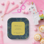 Zachte Blauwe Orchidee Bruiloft Welkom Papieren Bordje (Feest)