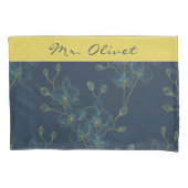 Zachte Blauwe Orchidee Kussensloop (Voorkant)