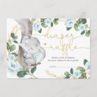 Zachte Blauwe Rozen Olifant Groene Luier Raffle