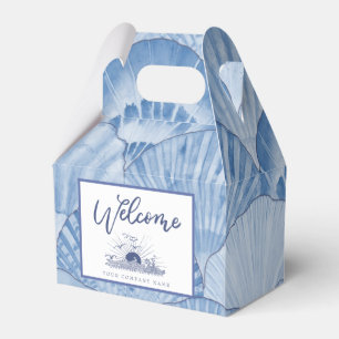 Zachte blauwe Waterverf - Aangepaste promotievak Bedankdoosjes