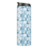 Zachte blauwe Waterverf kanotype Patroon Thermosbeker (Geroteerd rechts)