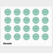 Zachte Blauwgroen aangepaste Logo Sticker (Vel)