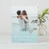 Zachte Blauwgroen banner foto slaat de datum-aanko Kaart (Staand voorkant)