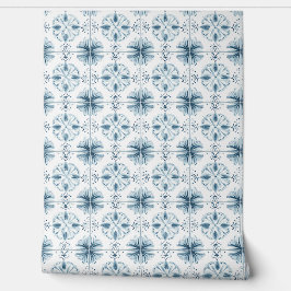 Zachte Blauwgroen Bloesem Medley Petite - Blauwgro Behang