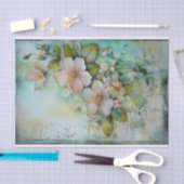 Zachte Blauwgroen gemengde media Tissuepapier (Craft)