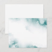 Zachte Blauwgroen Waterverf Abstract Lijst Notitiekaartje (Voorkant / Achterkant)