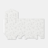 Zachte bloei (grijs) | Wit) Bedankdoosjes (Uitgevouwen)