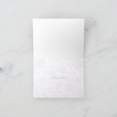 Zachte bloei (wit | Lavendel) Bedankkaart (Binnen)