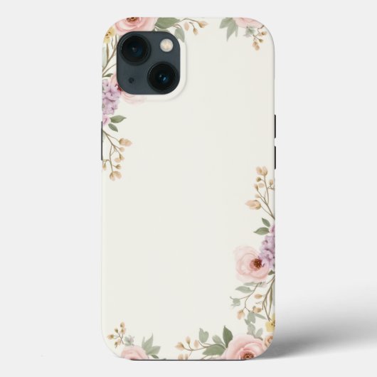 Zachte Bloemen Elegantie iPhone Case (Achterkant)