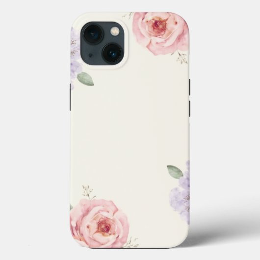 Zachte Bloemen Elegantie iPhone Case (Achterkant)