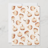 Zachte Bloemen Pompoen Baby shower Dank u kaart (Achterkant)