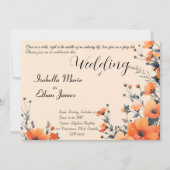 Zachte bloemen romantische bruiloft uitnodiging on (Voorkant)