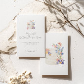 Zachte Bloemen Taart Verjaardag Kaart