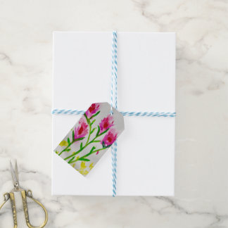 Zachte Bloemen – Zachte Waterverf Bloemengroet Cadeaulabel