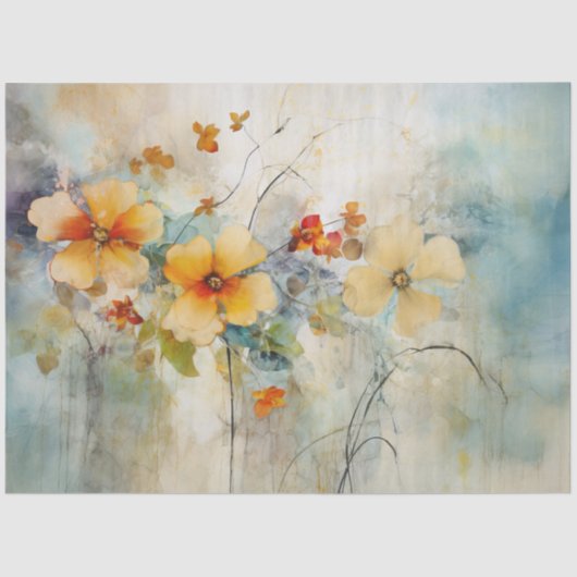 ZACHTE BLOEMENDECOUPAGE TISSUEPAPIER (Voorkant)