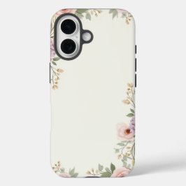 Zachte bloemenelegantie iPhone 16 hoesje