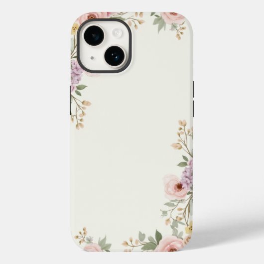 Zachte bloemenelegantie Case-Mate iPhone case (Achterkant)