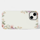 Zachte bloemenelegantie Case-Mate iPhone case (Achterkant (horizontaal))