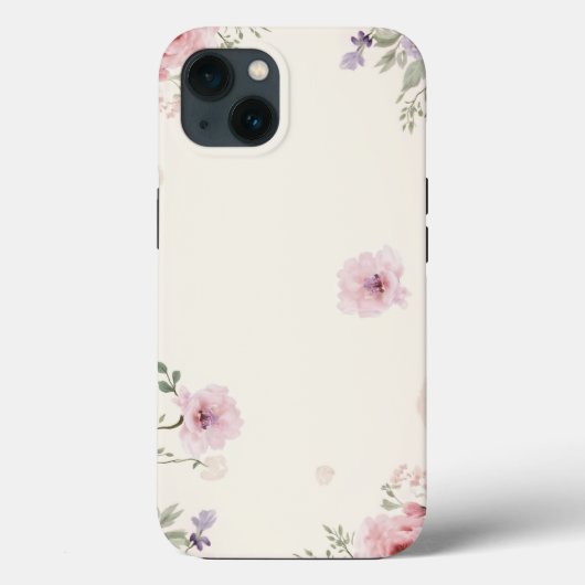 Zachte bloemenelegantie Case-Mate iPhone case (Achterkant)