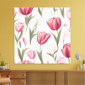 Zachte bloementulpen canvas afdruk (Insitu (Woonkamer))