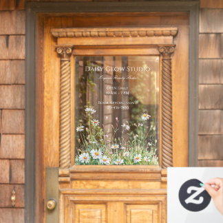 Zachte Bloemige Elegante Biologische Schoonheidsst Raamsticker