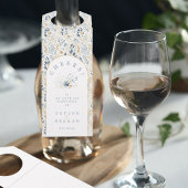 Zachte Bloemige Trouwpatroon Cheers ID1045 Flessenhanger