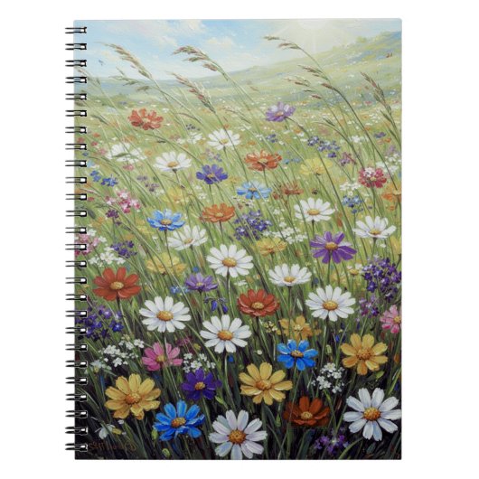 Zachte Bloemmotief Collectie Notitieboek (Voorkant)