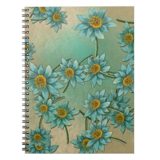 Zachte Bloemmotief Collectie Notitieboek (Voorkant)
