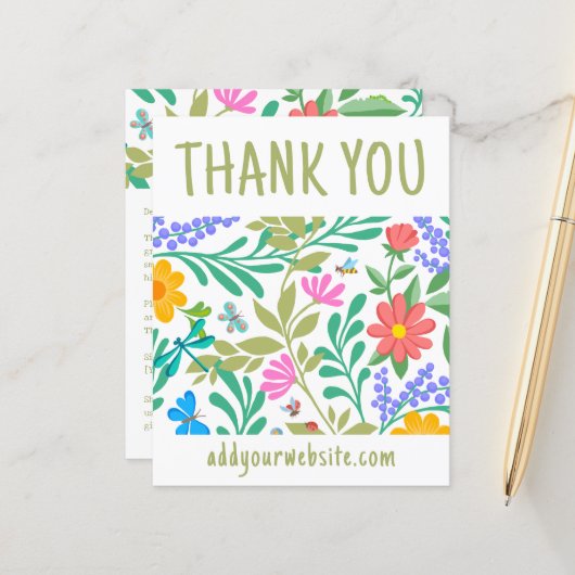 Zachte bloemrijke natuur bedankt voor uw aankoop (Voorkant / Achterkant in situ)