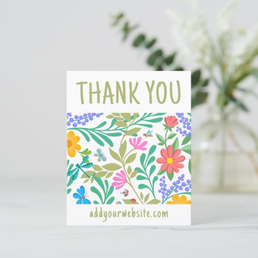 Zachte bloemrijke natuur bedankt voor uw aankoop (Staand voorkant)