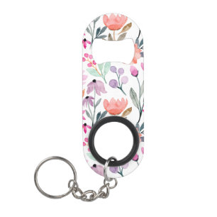 Zachte Bloom Waterverf Bloem Patroon Pastel Mini Flessenopener