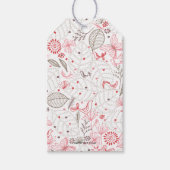 Zachte Blooming Roze Natuur Bouquet Cadeaulabel (Voorkant)