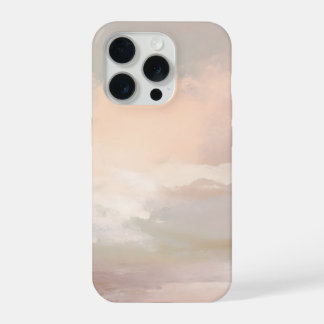 Zachte Bloshemel Abstract – Zachte Pastelwolken iPhone 15 Pro Hoesje