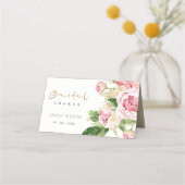 Zachte Blush Groene Pioen Rozen Bloem Bruiloft (Achterkant)